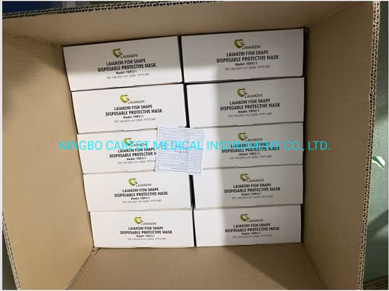 Máscara protectora desechable con forma de pez aprobada por la CE FFP3 Nr con válvula