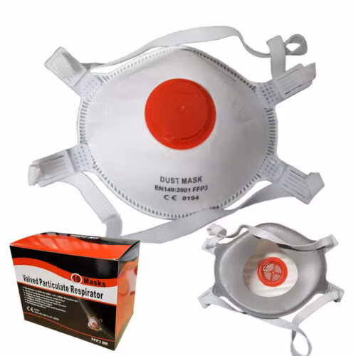 Mascarilla protectora con copa FFP3 sin válvula